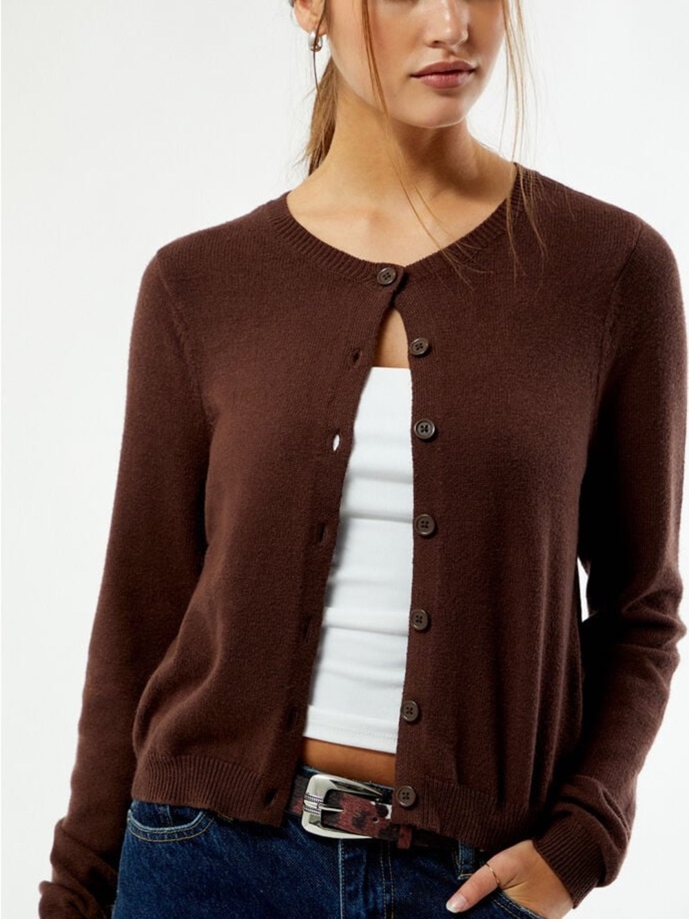 Beverly and Beck Brown Cardi